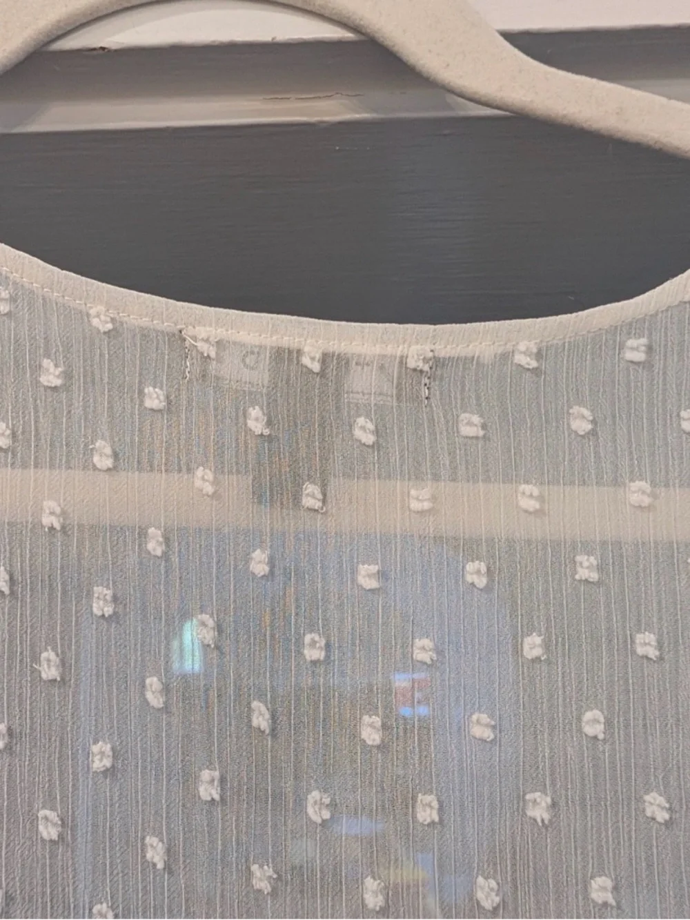 Torrid Sheer Swiss Dot Tiered Maxi Cover-Up in Ivory - Picture 3 of 4